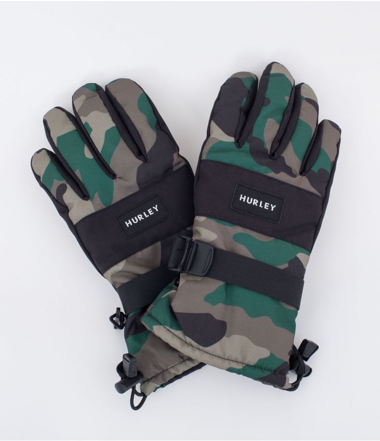  Hurley Guantes de nieve para hombre, guantes térmicos de esquí  resistentes al agua, talla S/M, color verde aurora : Ropa, Zapatos y Joyería