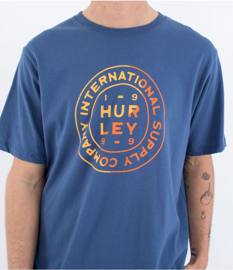 ▷ Hurley Camiseta Manga Larga One y Only Azul, para Hombre ©